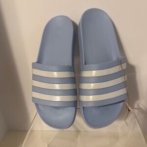 NWT Adidas Adilette Aqua slides women size 8 sky blue